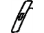 Toyota 73237-08010-B0 Cover, Shoulder Belt Anchor