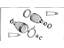 Toyota 04438-52040 Boot Kit, Front Drive Shaft, In & Outboard, Passenger Side