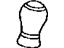 Toyota 33504-02330-B0 Shift Knob, Gray, Center